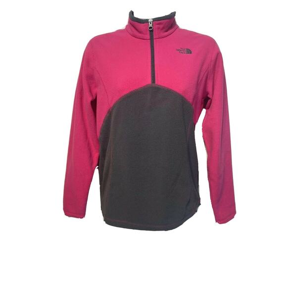 the north face Pink gray kids fleece Pullover L - Picture 1 of 4